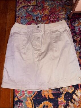 Karen Scott Cream Mini Skirt